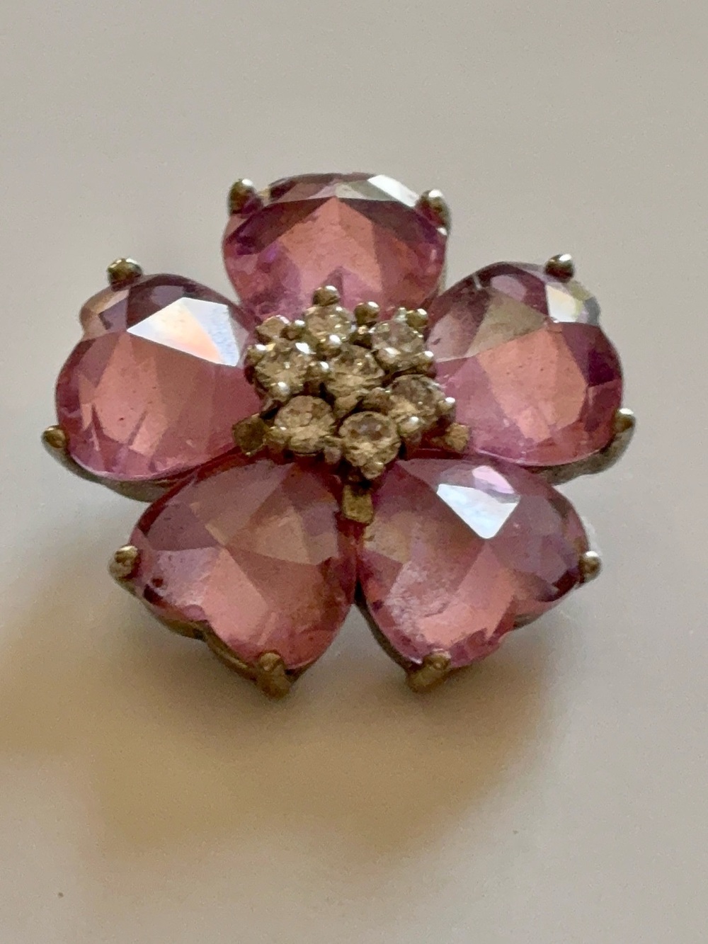 🌸 Cookie Lee Pink Faceted Beads Genuine Crystal Flower— Exquisite Floral